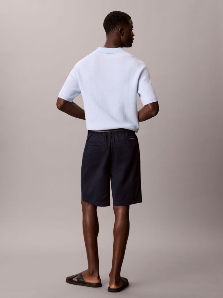 Μπλε Chino Σορτς Από Βαμβακερό Twill  Άνδρας
