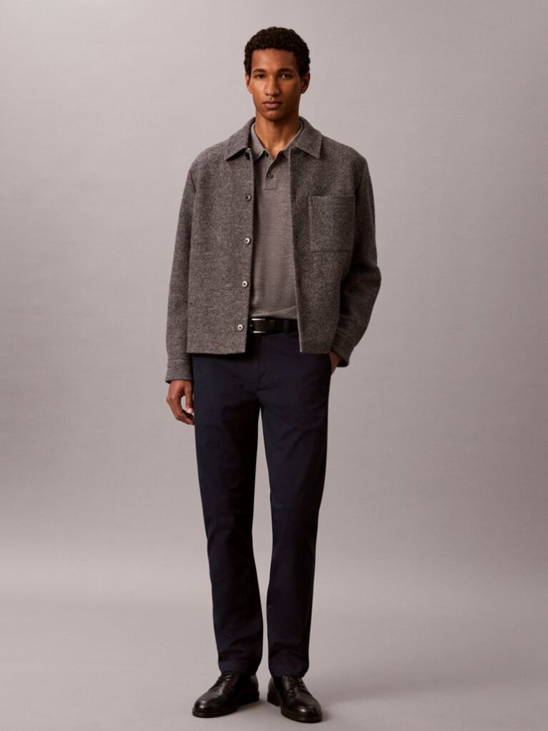 Blue Slim Fit Buttoned Chinos  Men