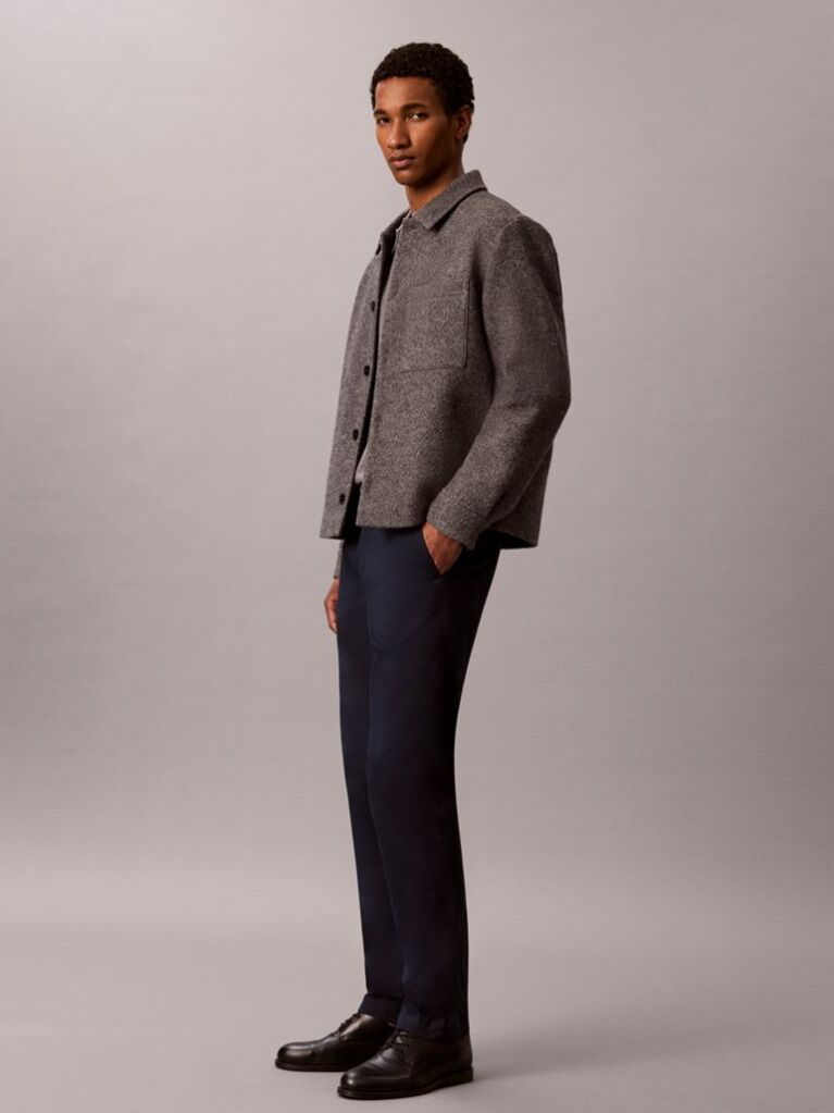 Blue Slim Fit Buttoned Chinos  Men