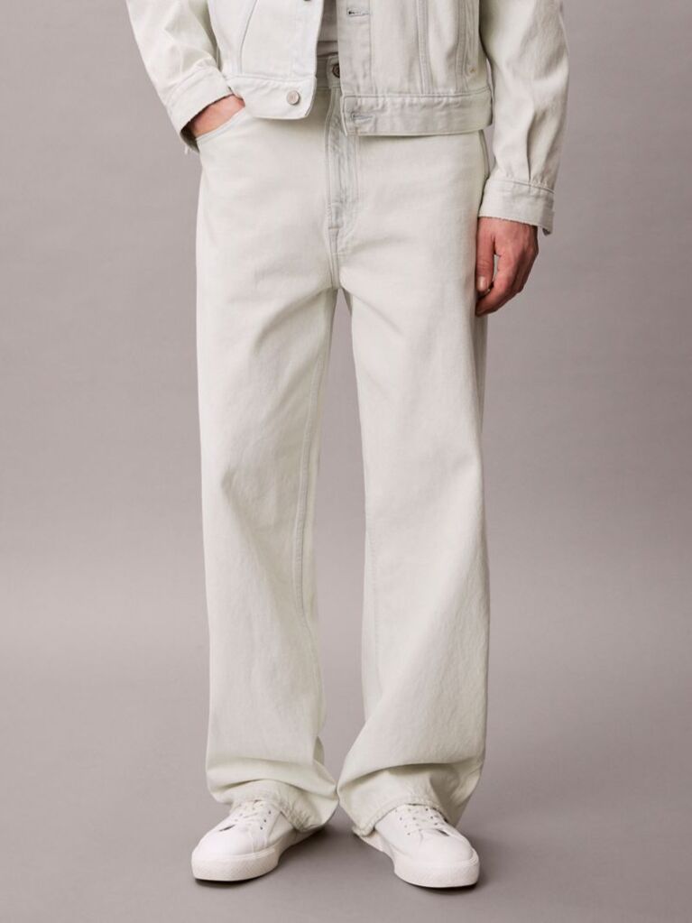 White Baggy Jeans  Men