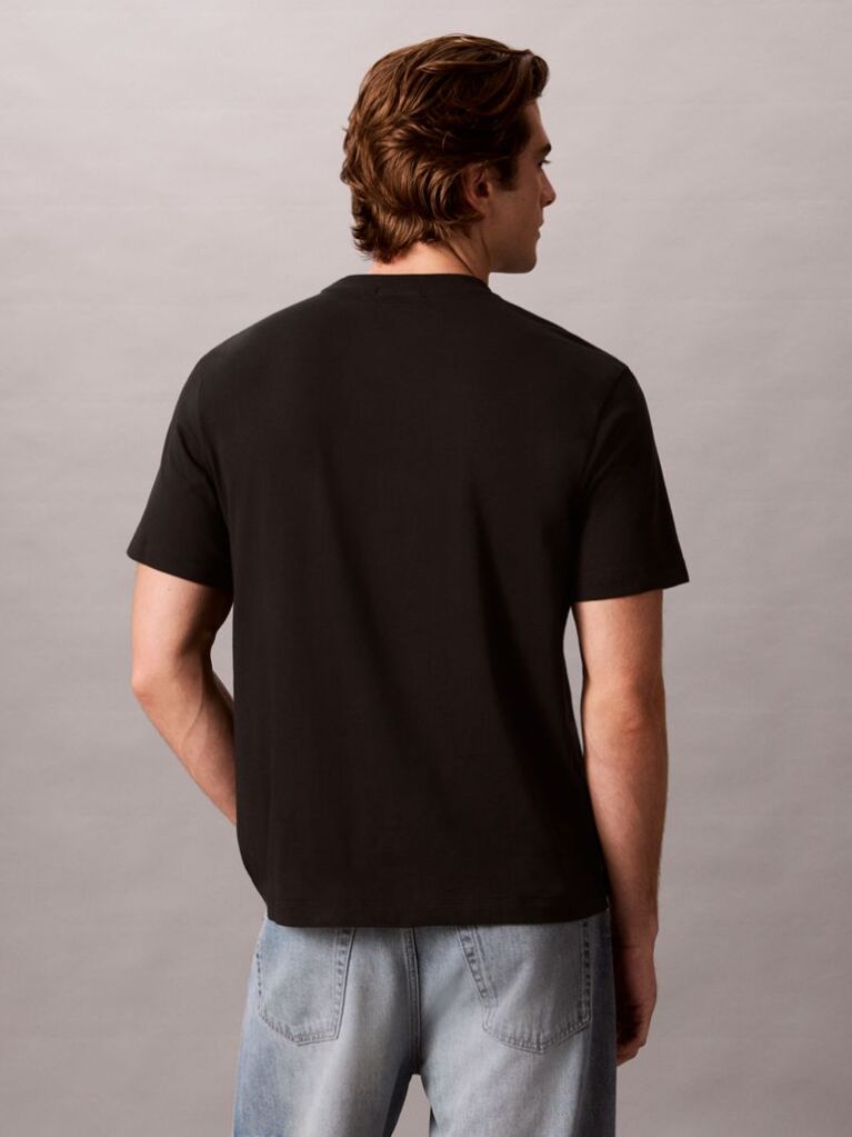 Black Relaxed Embossed Logo T-shirt  Men