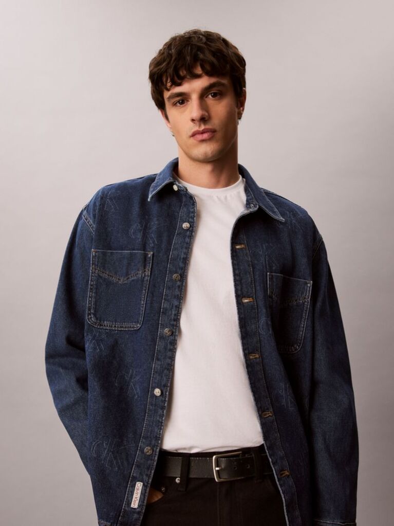 Denim 90s Denim Overshirt Με Λογότυπο  Άνδρας