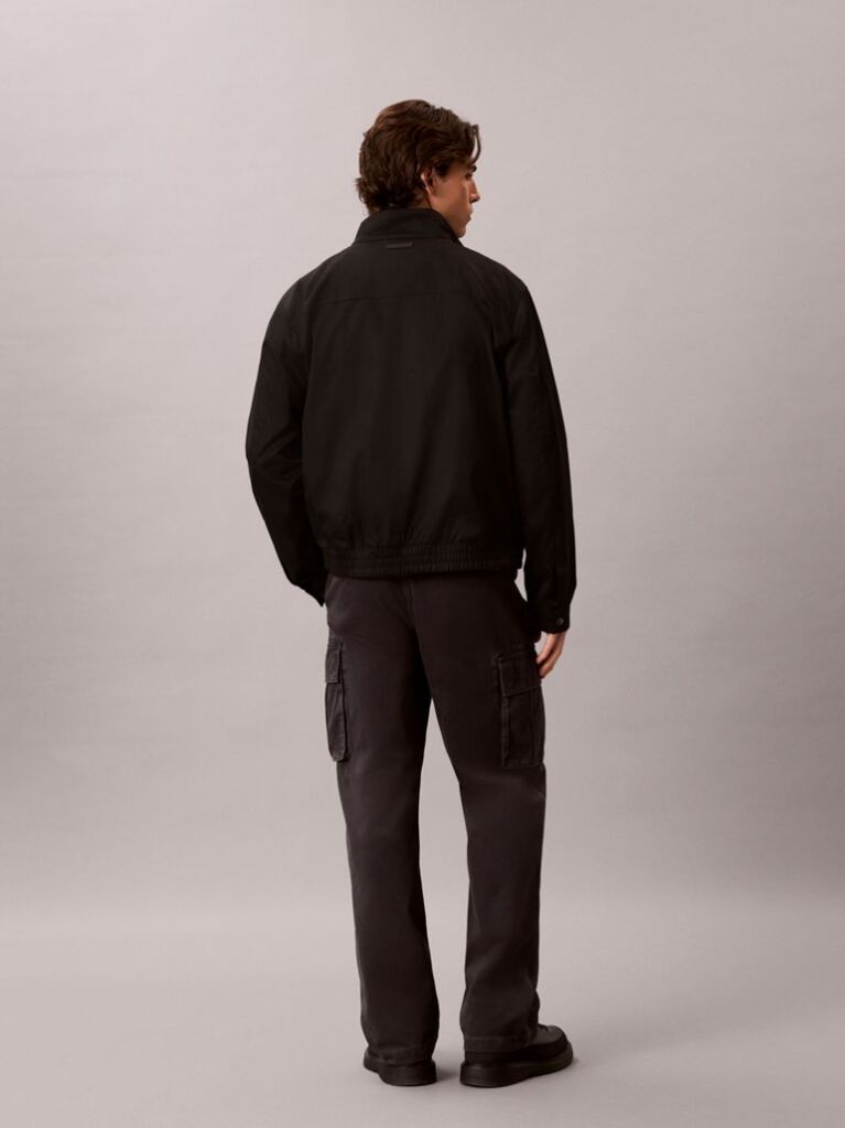 Γκρι Βαμβακερό Παντελόνι Cargo Twill Με Χαλαρή Γραμμή  Άνδρας