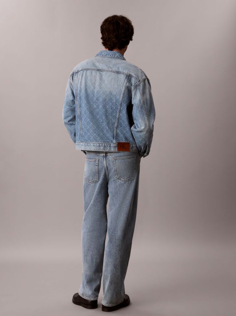 Denim 90s Denim Logo Trucker Jacket  Men