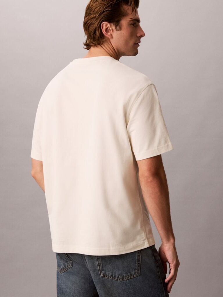 White Relaxed Logo Appliqué T-shirt  Men
