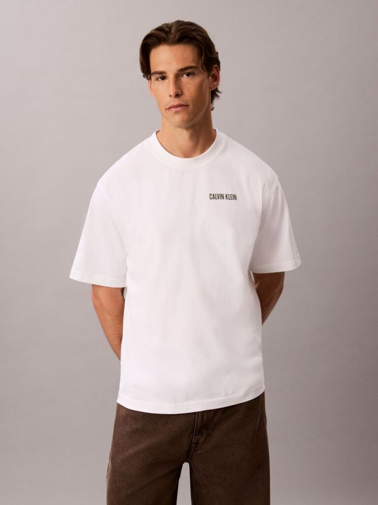 White Relaxed Calvins Or Nothing Graphic T-Shirt  Men