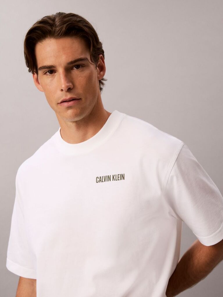 White Relaxed Calvins Or Nothing Graphic T-Shirt  Men