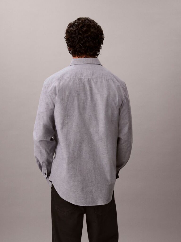 Blue Solid Classic Oxford Button-Down Shirt  Men