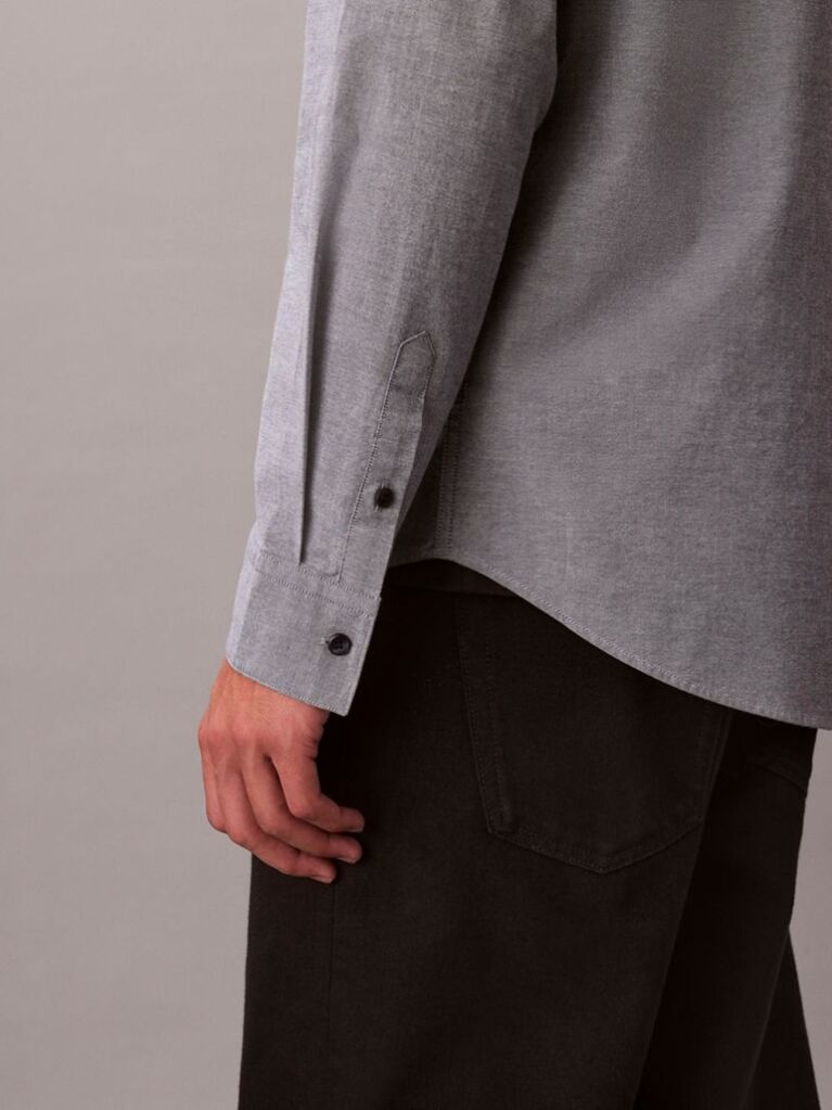 Blue Solid Classic Oxford Button-Down Shirt  Men