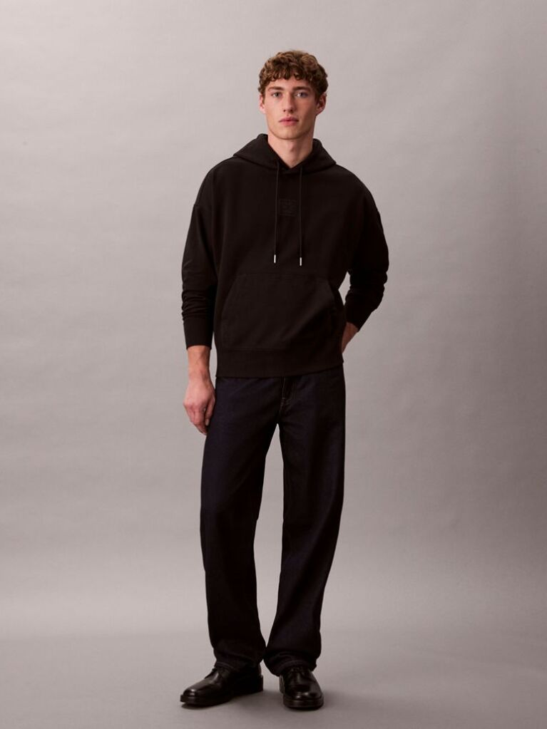 Black Premium Terry Hoodie  Men