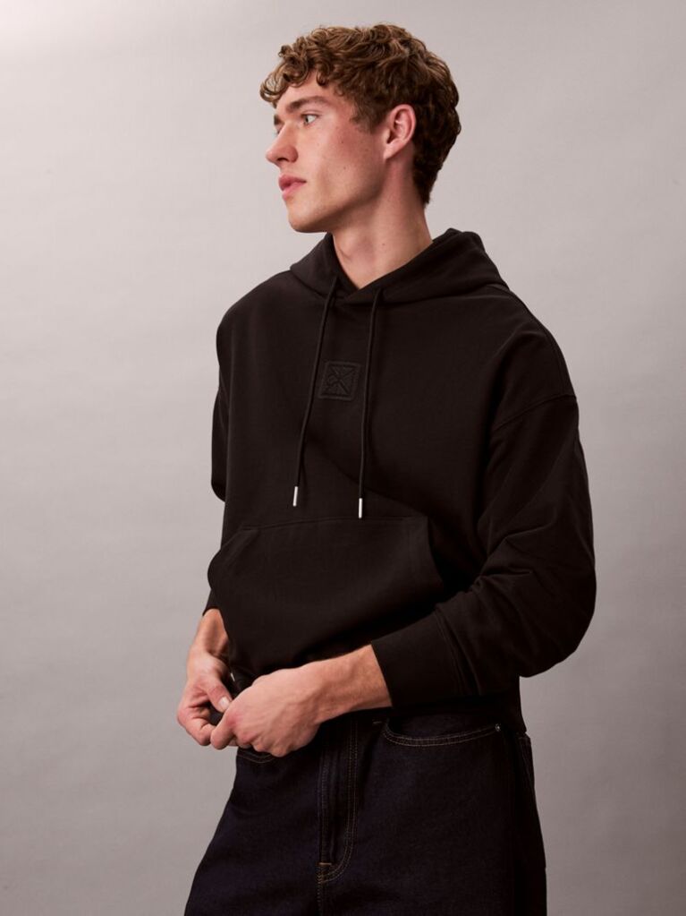 Black Premium Terry Hoodie  Men