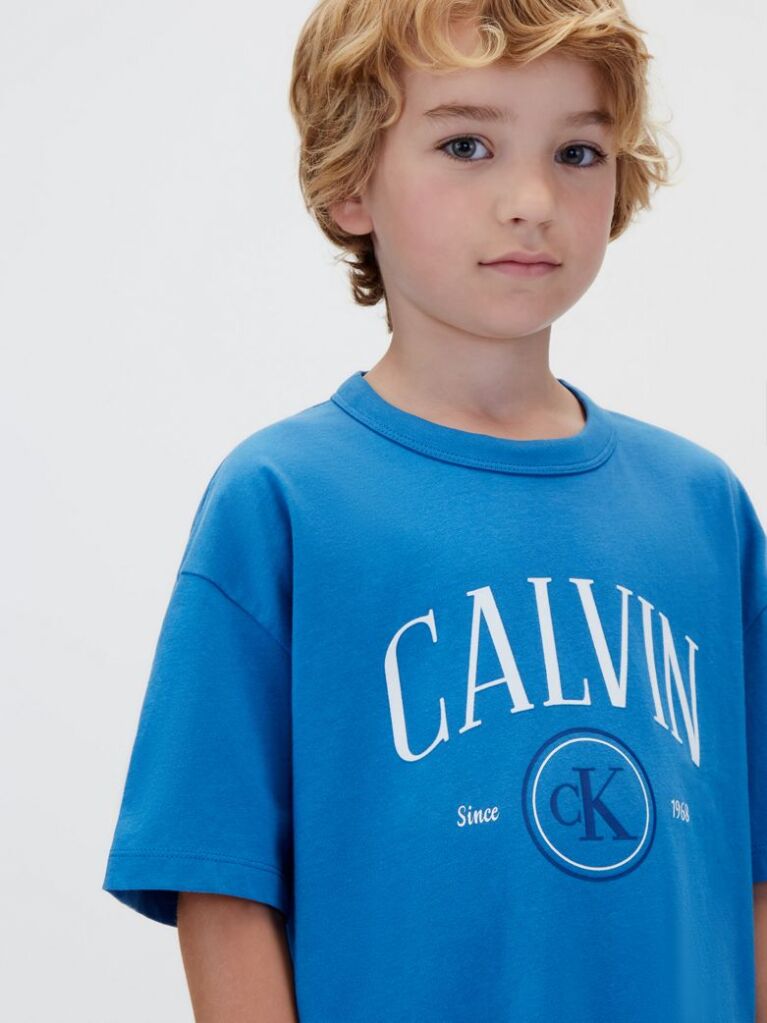 Blue Kids' Graphic Logo T-shirt  Boys