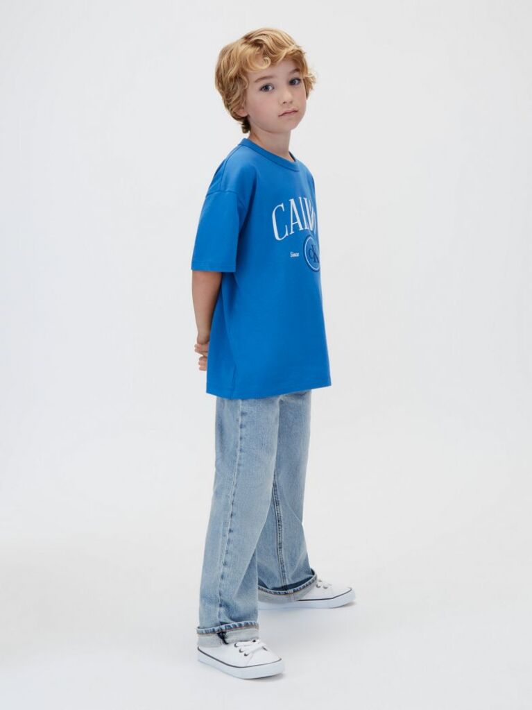 Blue Kids' Graphic Logo T-shirt  Boys