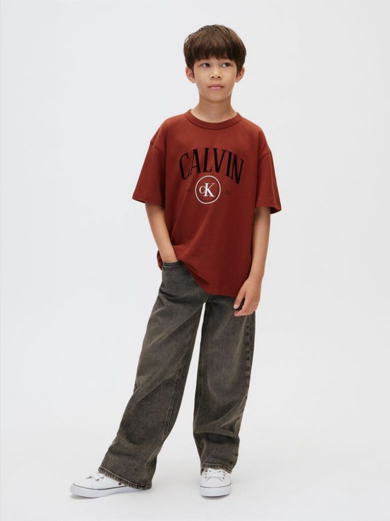 Red Kids' Graphic Logo T-shirt  Boys