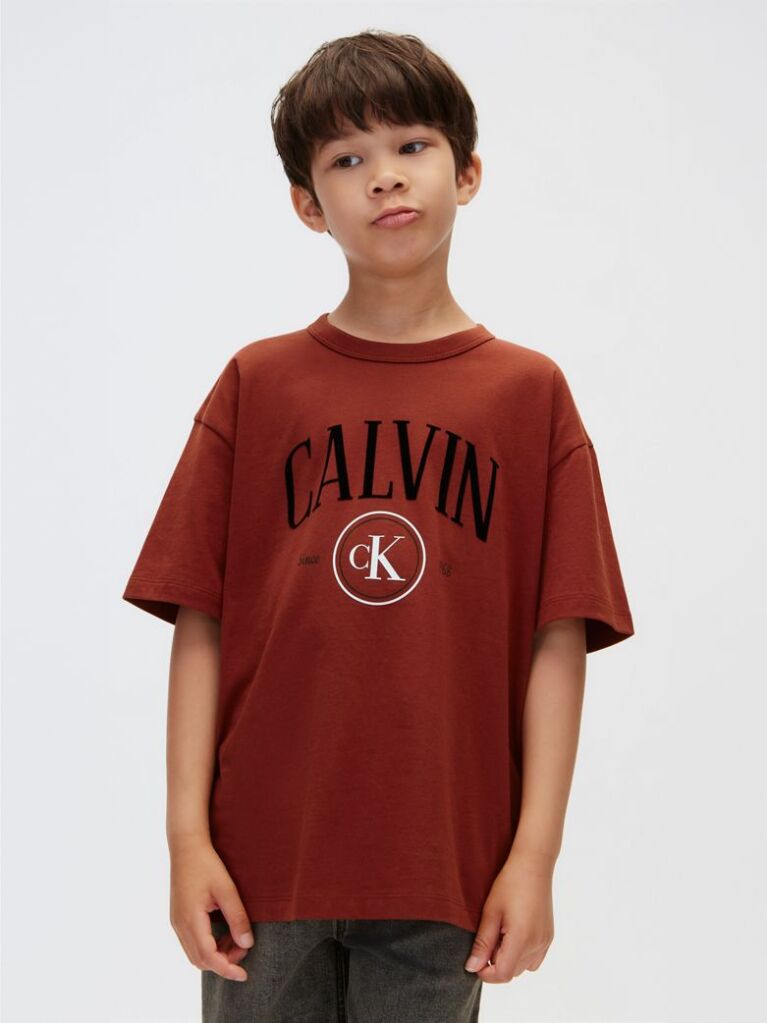 Red Kids' Graphic Logo T-shirt  Boys