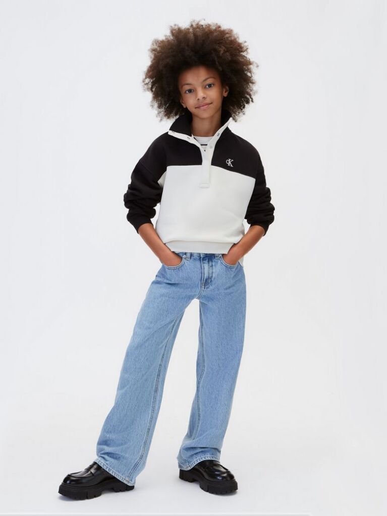 Beige Kids' Colour Block Sweatshirt  Girls