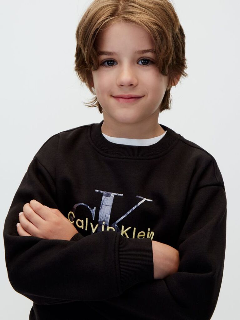 Black Kids' Logo Sweatshirt  Boys