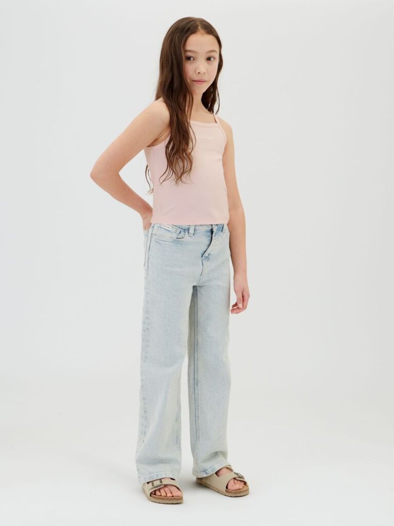 Pink Punto Milano Strap Top  Girls