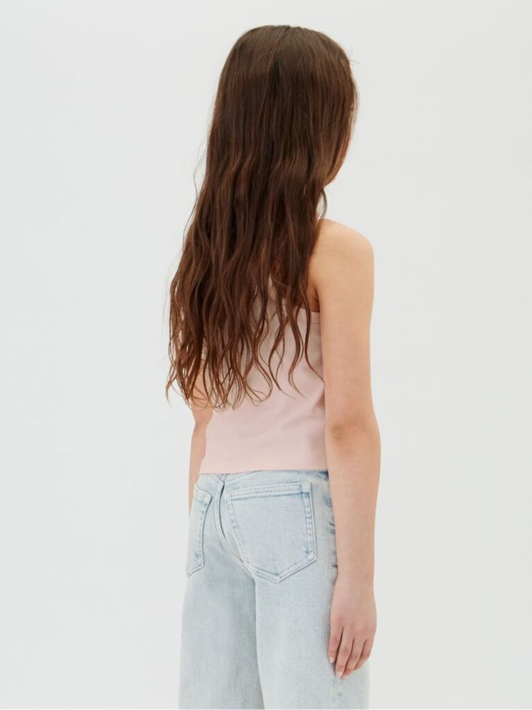 Pink Punto Milano Strap Top  Girls