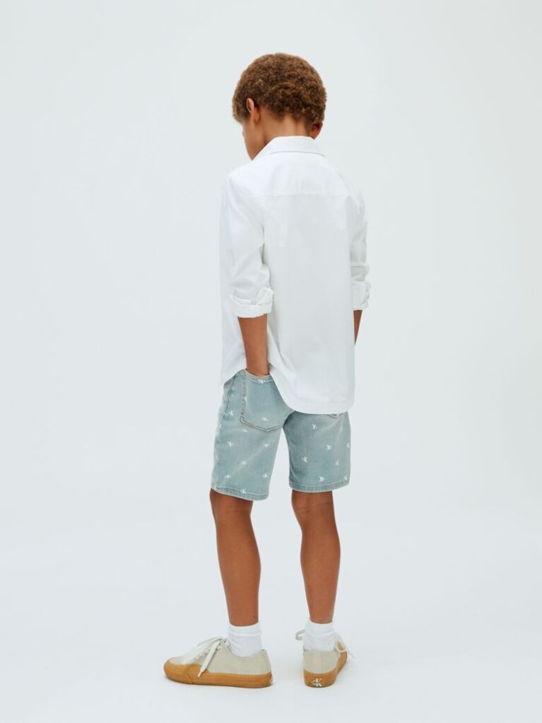 Denim Logo Print Regular Denim Shorts  Boys