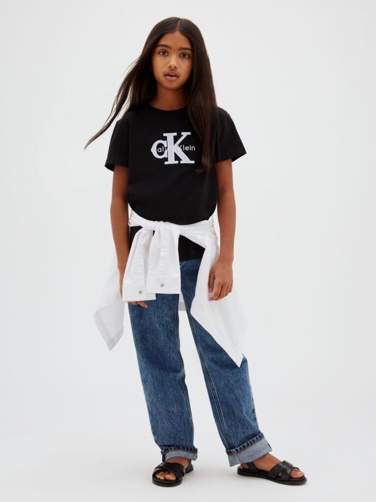 Μαύρο Παιδικό T-Shirt Με Λογότυπο  Κορίτσι