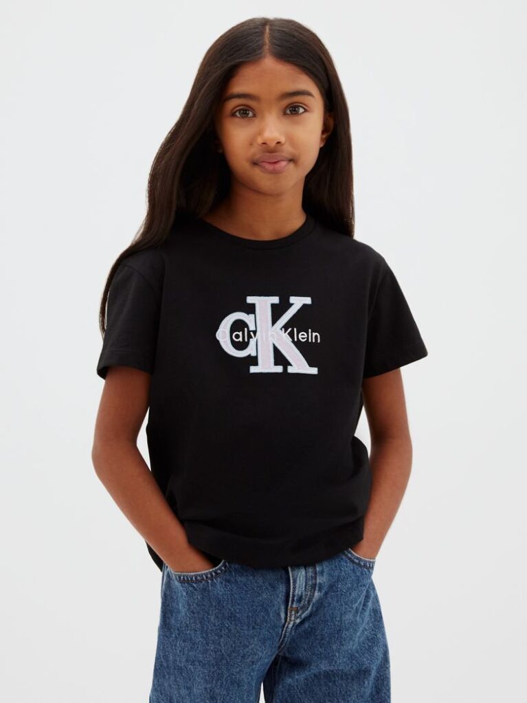 Μαύρο Παιδικό T-Shirt Με Λογότυπο  Κορίτσι