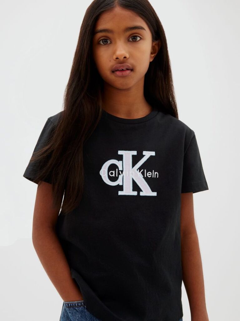 Μαύρο Παιδικό T-Shirt Με Λογότυπο  Κορίτσι