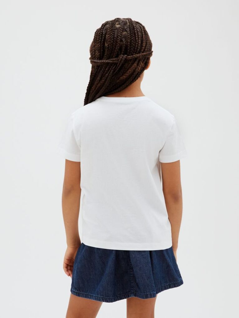 Λευκό Παιδικό T-Shirt Με Λογότυπο  Κορίτσι