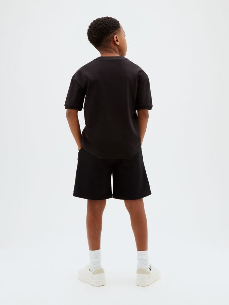 Μαύρο Παιδικό T-Shirt Με Color Block Σχέδιο  Αγόρι