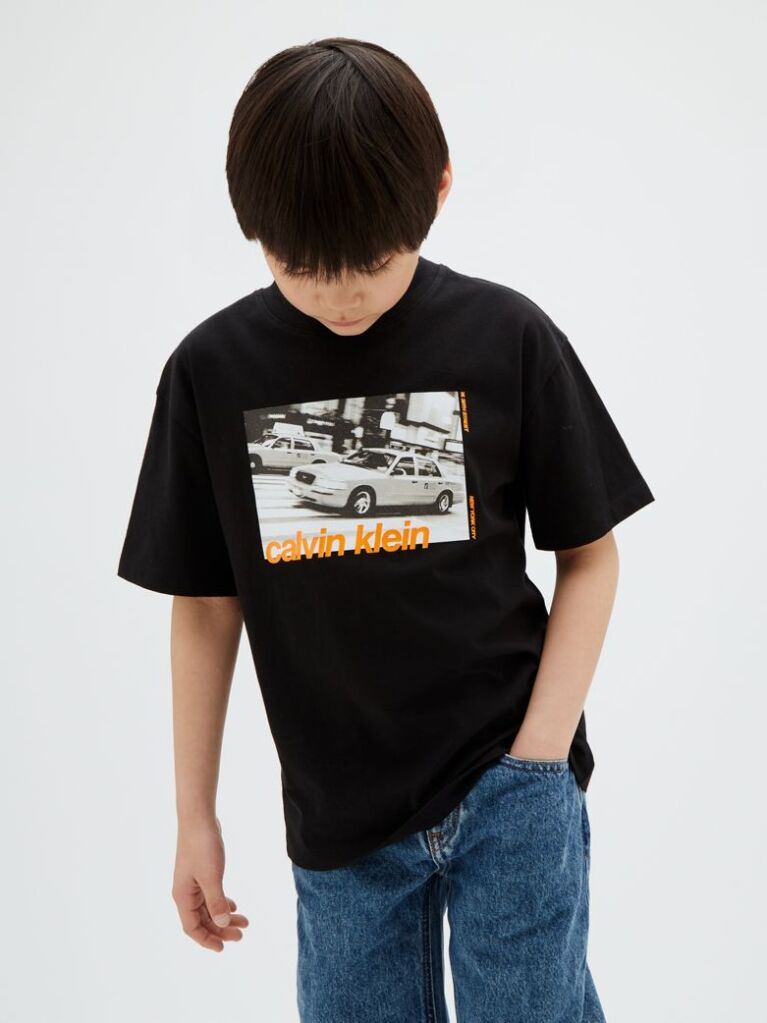 Μαύρο Παιδικό T-Shirt Με Λογότυπο  Αγόρι
