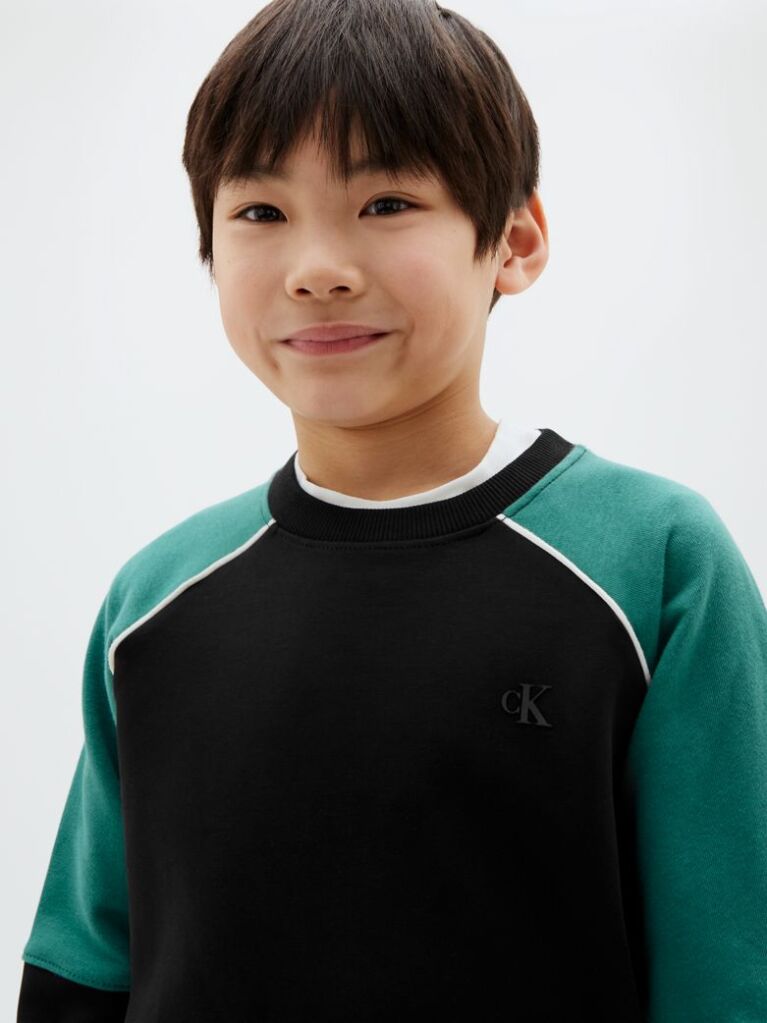 Black Kids' Colour Block Sweatshirt  Boys
