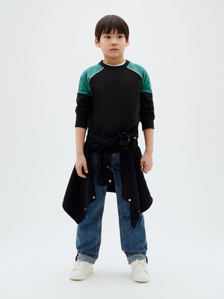 Black Kids' Colour Block Sweatshirt  Boys