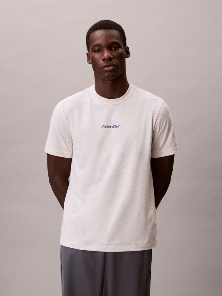Γκρι Αναπνεύσιμο Αθλητικό T-Shirt Γρήγορου Στεγνώματος  Άνδρας