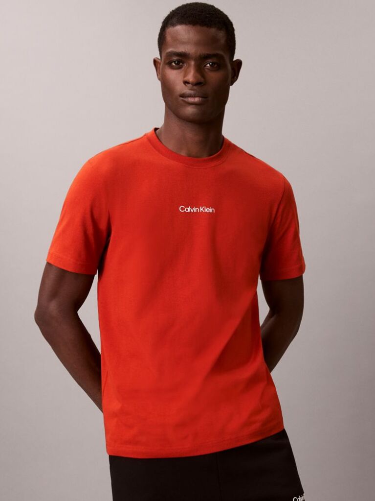 Πορτοκαλί Αναπνεύσιμο Αθλητικό T-Shirt Γρήγορου Στεγνώματος  Άνδρας