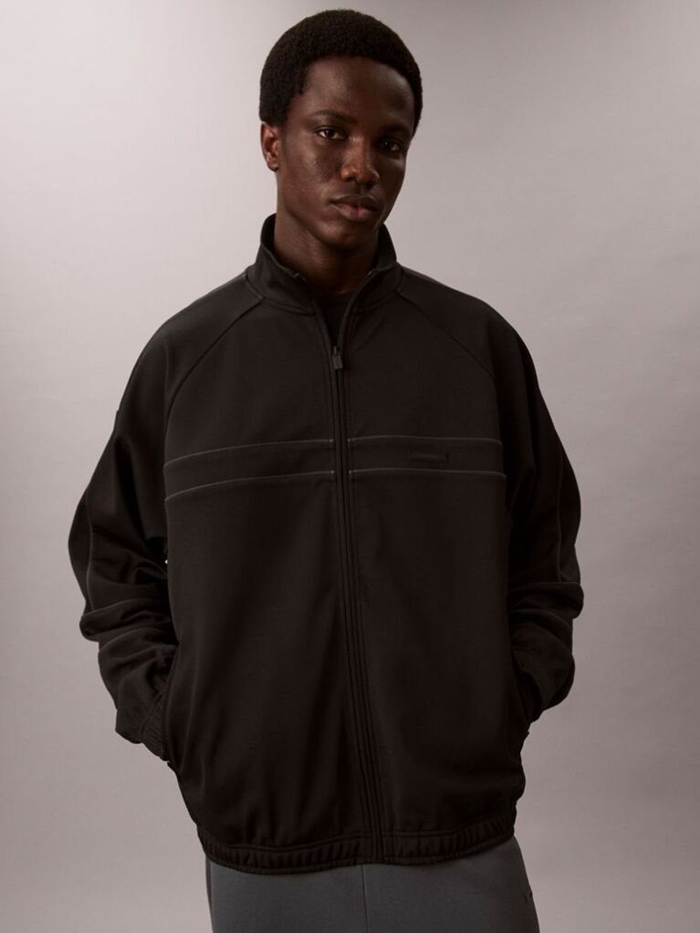 Black Breathable Travel Track Jacket  Men