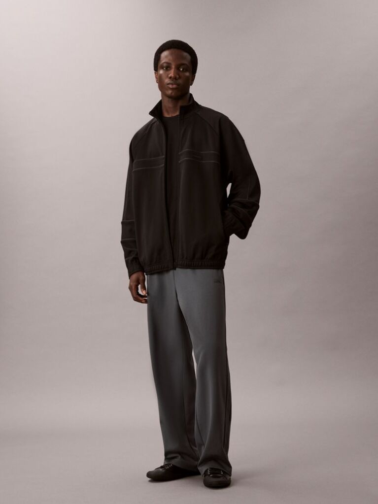 Black Breathable Travel Track Jacket  Men