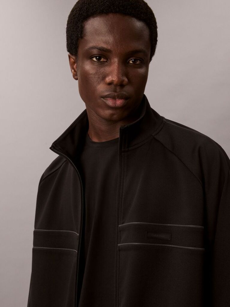 Black Breathable Travel Track Jacket  Men