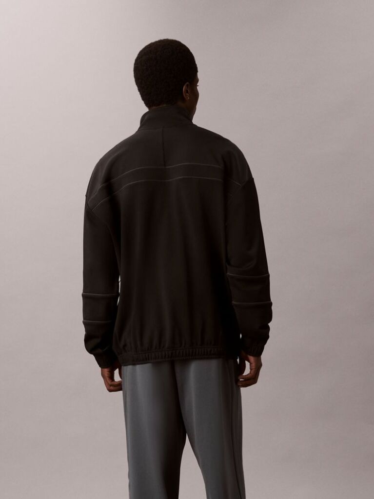 Black Breathable Travel Track Jacket  Men