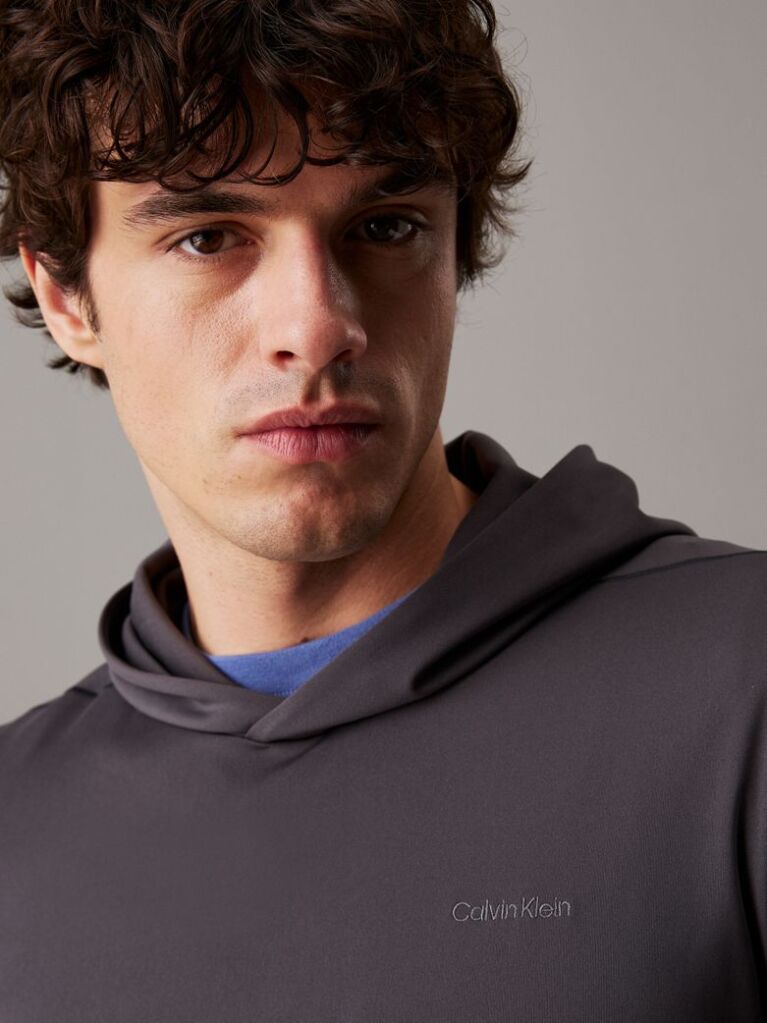 Γκρι Hoodie Με Άνοιγμα Στο Μανίκι  Άνδρας