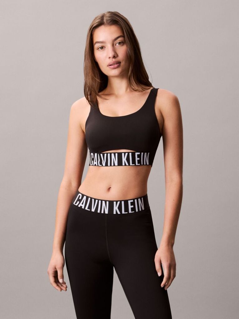Black Medium Impact Sports Bra  Women