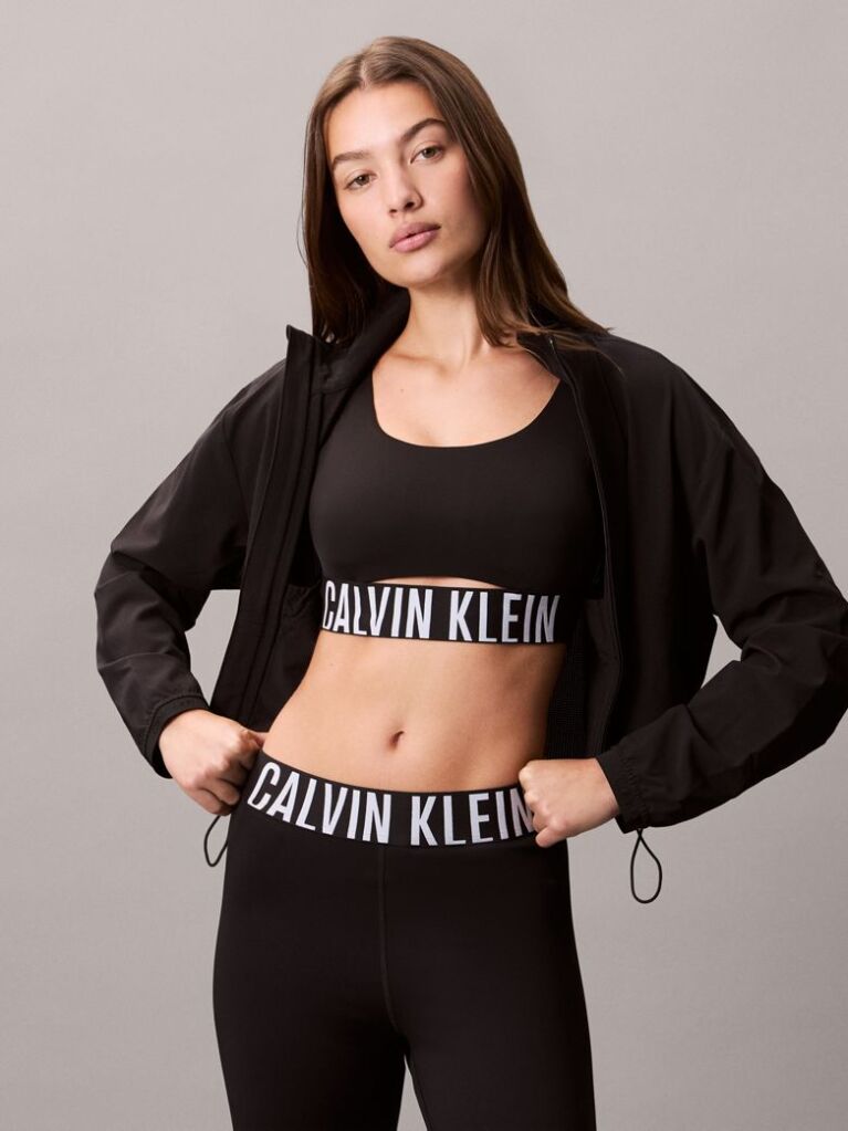 Black Medium Impact Sports Bra  Women