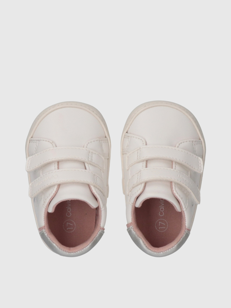 Λευκό Βρεφικά Sneakers Με Velcro Και Χαμηλό Κόψιμο  Κορίτσι
