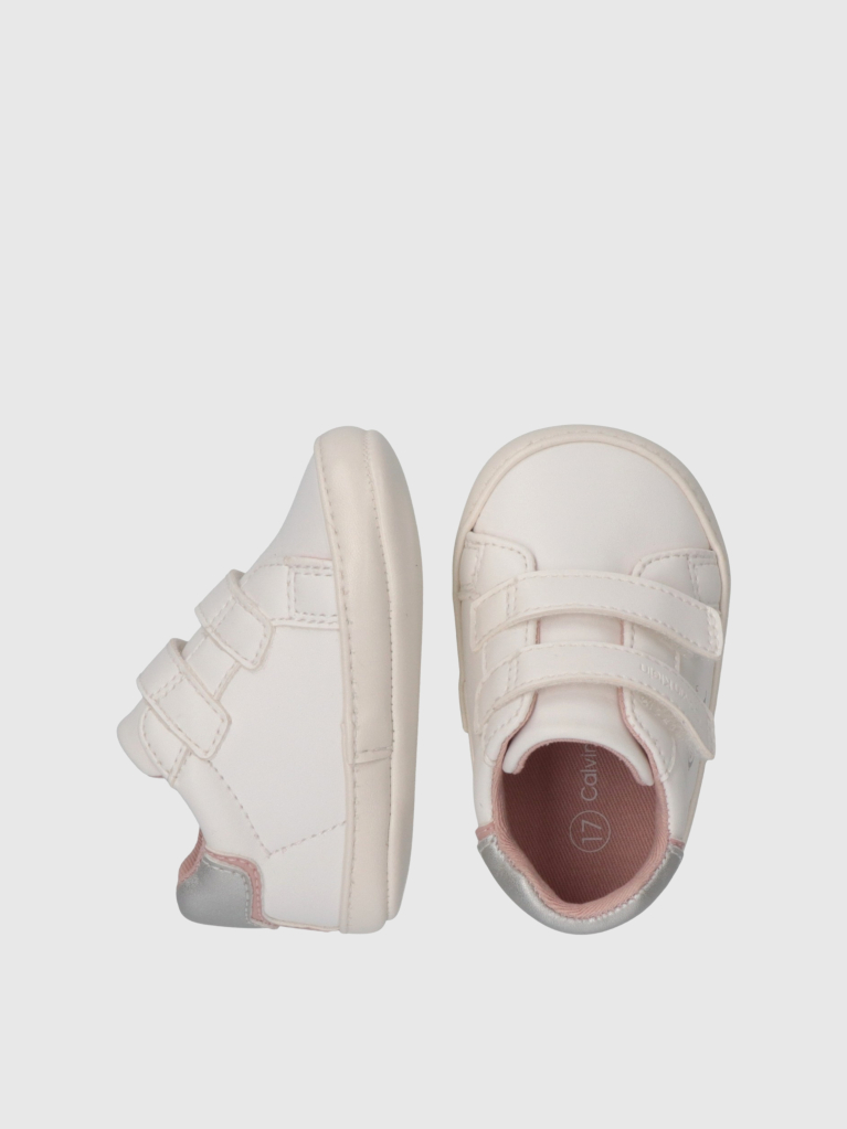 Λευκό Βρεφικά Sneakers Με Velcro Και Χαμηλό Κόψιμο  Κορίτσι