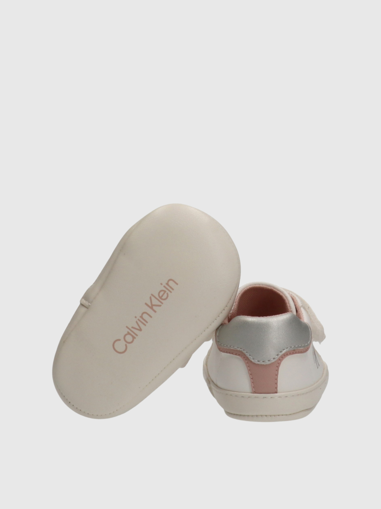 Λευκό Βρεφικά Sneakers Με Velcro Και Χαμηλό Κόψιμο  Κορίτσι