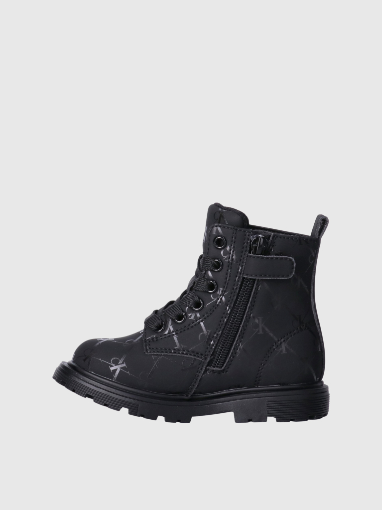 Black Kids Lace-Up Bootie  Girls