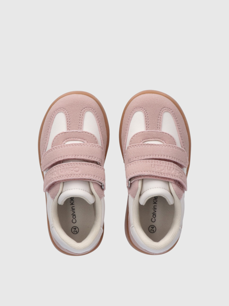 Multi Kids Low Cut Velcro Sneakers  Girls