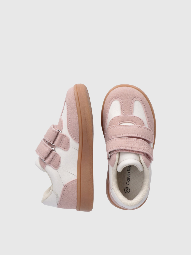 Multi Kids Low Cut Velcro Sneakers  Girls