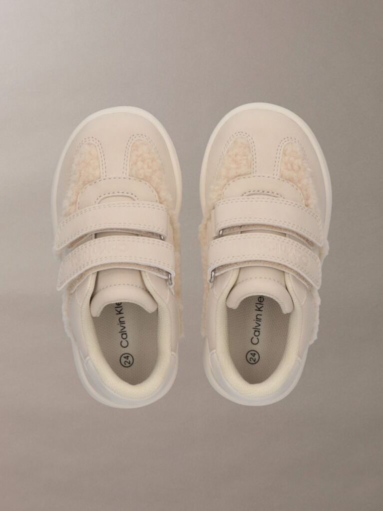 Μπεζ Παιδικά Sneakers Με Velcro Και Χαμηλό Κόψιμο  Κορίτσι