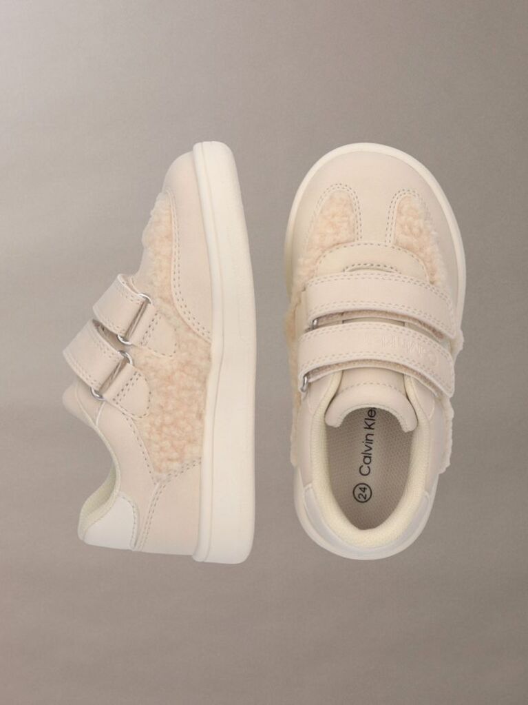 Μπεζ Παιδικά Sneakers Με Velcro Και Χαμηλό Κόψιμο  Κορίτσι