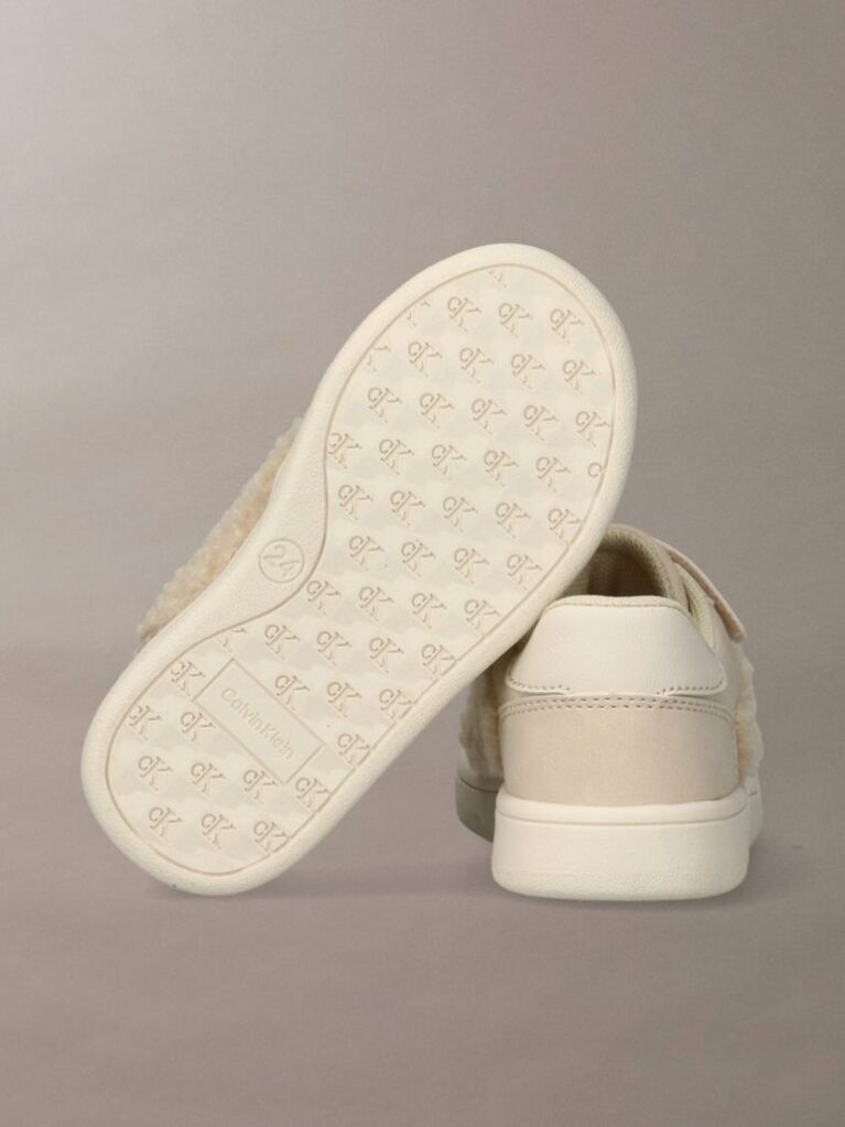 Μπεζ Παιδικά Sneakers Με Velcro Και Χαμηλό Κόψιμο  Κορίτσι